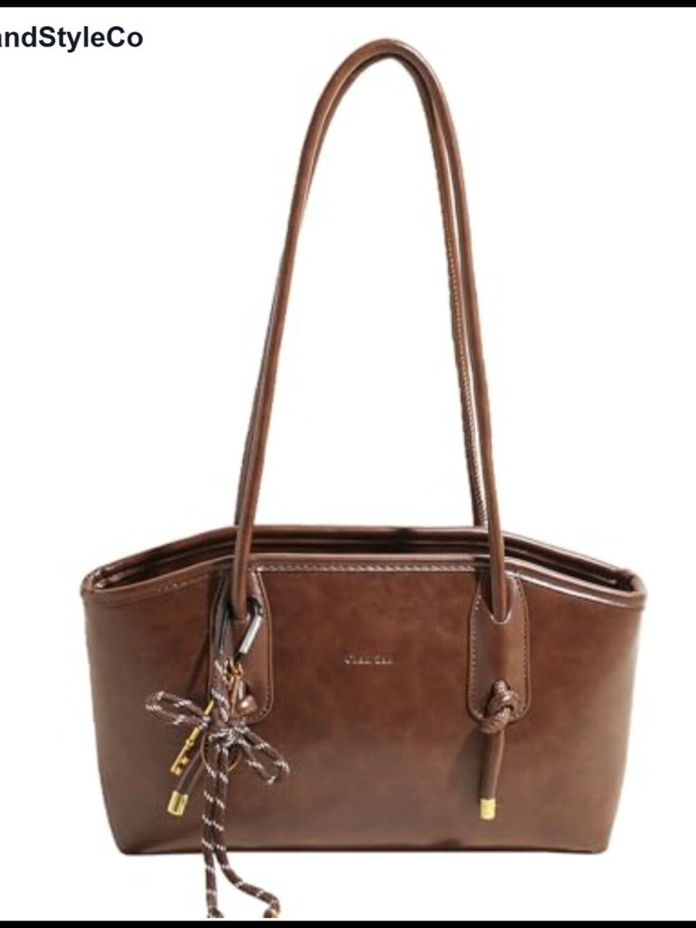 Faux Leather Shoulder Bag Retro Hobo Purse with Zipper